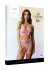 Эротический комплект с наклейкой на лицо Bra Set With Garters & Dazzling Sticker
