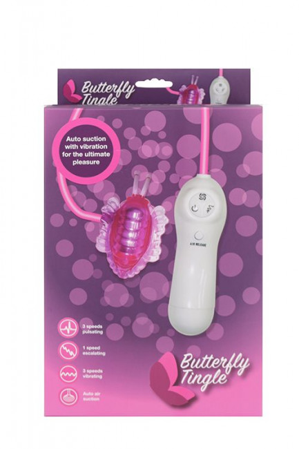 Розовая вибробукашка для клитора с вакуумным всасыванием Розовая вибробукашка для клитора с вакуумным всасыванием