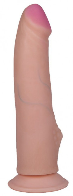Фаллоимитатор HUMAN STYLE 7,3" с бугорком - 18,5 см.