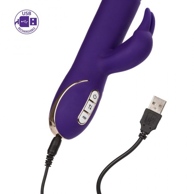 Фиолетовый вибратор с поступательным движением Jack Rabbit Signature Silicone Thrusting Rabbit - 20 см. Фиолетовый вибратор с поступательным движением Jack Rabbit Signature Silicone Thrusting Rabbit - 20 см.