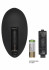 Черный анальный вибромассажер N 81 Rechargeable Remote Controlled Butt Plug - 14 см.