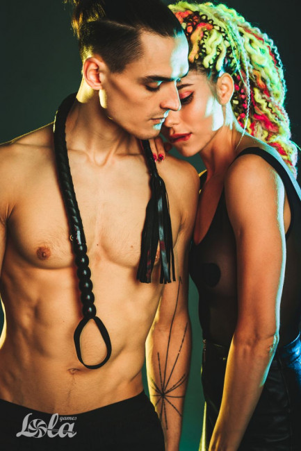 Черный кнут Bossy - 91 см.