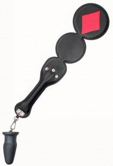 Шлёпалка "Бубны" с анальным плагом
