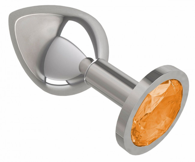 Серебристая средняя пробка с оранжевым кристаллом - 8,5 см. Серебристая средняя пробка с оранжевым кристаллом - 8,5 см.