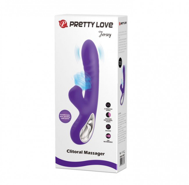 Фиолетовый вибратор Jersey с вакуумной стимуляцией - 21,8 см. Фиолетовый вибратор Jersey с вакуумной стимуляцией - 21,8 см.