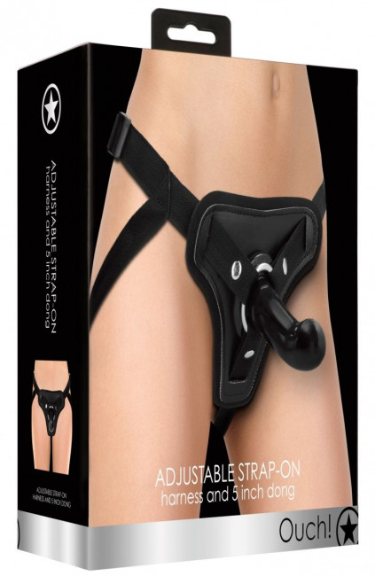 Черный поясной страпон с загнутым кончиком - 13 см. Черный поясной страпон с загнутым кончиком - 13 см.