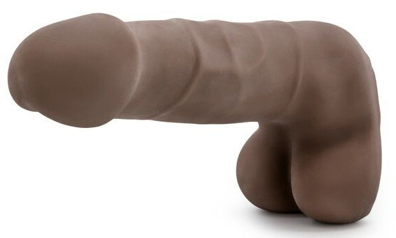 Коричневый фаллоимитатор Derrick - 17,78 см. Коричневый фаллоимитатор Derrick - 17,78 см.