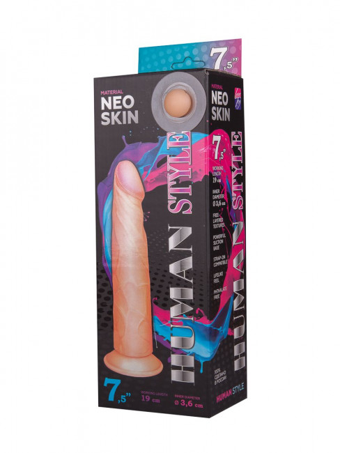 Фаллоимитатор HUMAN STYLE 7,5" без мошонки - 19 см. Фаллоимитатор HUMAN STYLE 7,5" без мошонки - 19 см.