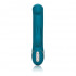 Бирюзовый вибратор с изогнутой головкой Jack Rabbit Signature Silicone Rocking "G" Rabbit - 20 см.