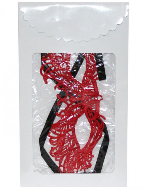 Кружевная красная маска "Верона"