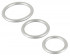 Набор из 3 эрекционных колец под металл Metallic Silicone Cock Ring Set