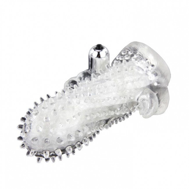 Насадка-удлинитель с пупырышками, усиками и вибрацией Насадка-удлинитель с пупырышками, усиками и вибрацией