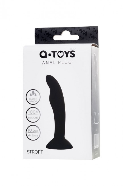 Черная анальная втулка Stroft - 10,5 см. Черная анальная втулка Stroft - 10,5 см.