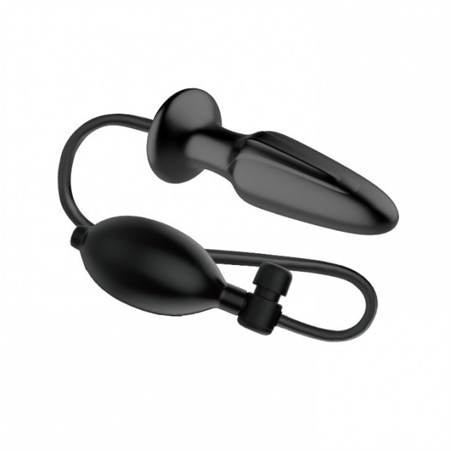 Черная анальная втулка с расширением Mr Play - 13 см. Черная анальная втулка с расширением Mr Play - 13 см.