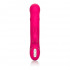 Ярко-розовый вибратор Jack Rabbit Signature Silicone Beaded Rabbit - 23 см.