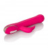Ярко-розовый вибратор Jack Rabbit Signature Silicone Beaded Rabbit - 23 см.