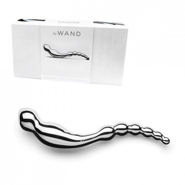 Серебристый анальный стимулятор Swerve - 19,6 см.