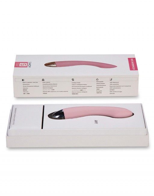 Нежно-розовый вибратор Amy - 17 см.