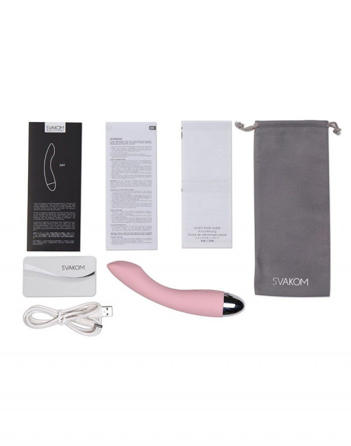 Нежно-розовый вибратор Amy - 17 см.