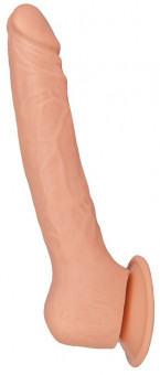 Телесный фаллоимитатор-реалистик на присоске - 18 см.