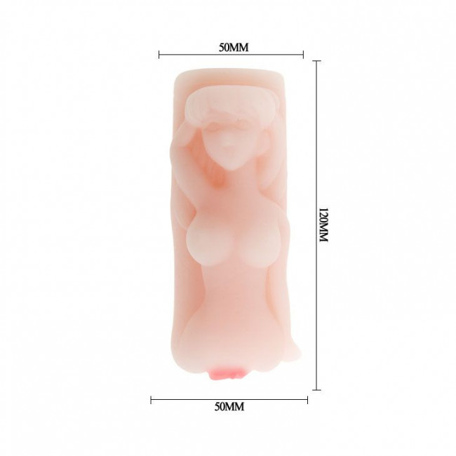 Телесный мастурбатор с изображением девушки Телесный мастурбатор с изображением девушки