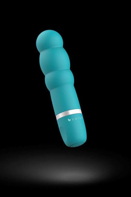 Бирюзовый рельефный мини-вибратор Bcute Classic Pearl - 10 см. Бирюзовый рельефный мини-вибратор Bcute Classic Pearl - 10 см.
