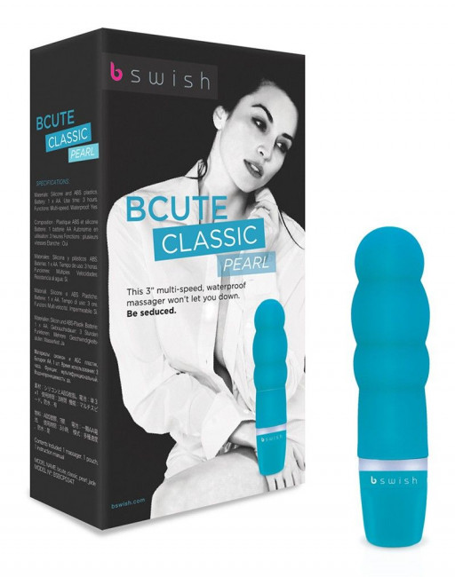 Бирюзовый рельефный мини-вибратор Bcute Classic Pearl - 10 см. Бирюзовый рельефный мини-вибратор Bcute Classic Pearl - 10 см.