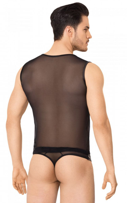 Эротический мужской костюм-сетка с молнией Эротический мужской костюм-сетка с молнией