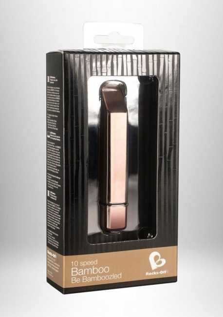 Золотистая вибропуля со скошенным кончиком Bamboo 