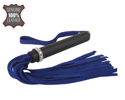 Сине-черная многохвостая плеть "Гламур" - 41 см.