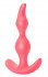 Розовая анальная пробка Bent Anal Plug Black - 13 см.