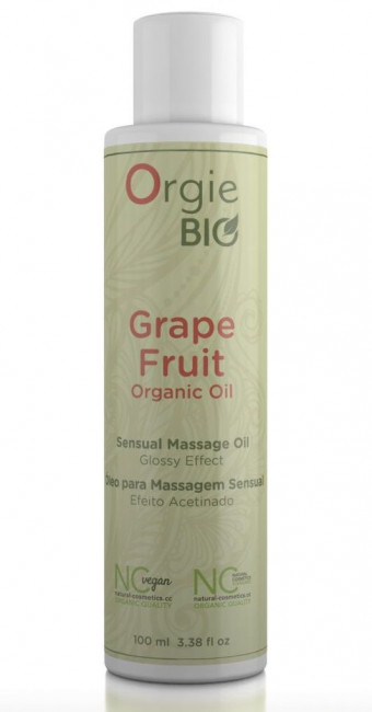 Органическое масло для массажа ORGIE Bio Grapefruit с ароматом грейпфрута - 100 мл.