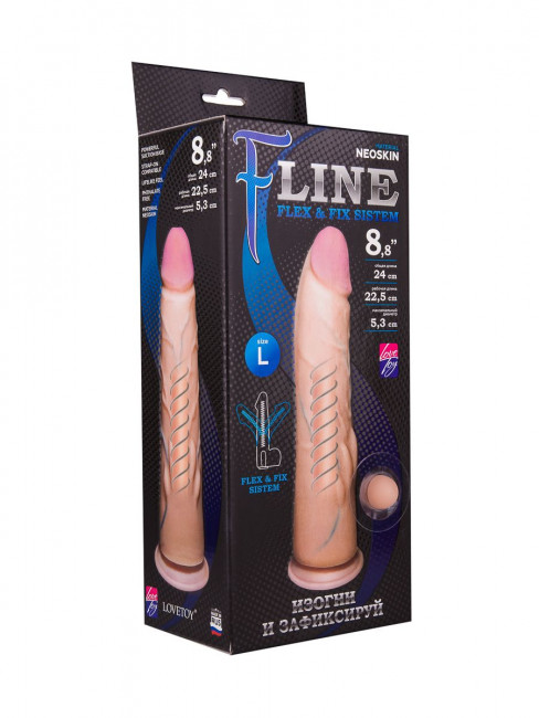Реалистичный фаллоимитатор на присоске F LINE - 24 см. Реалистичный фаллоимитатор на присоске F LINE - 24 см.