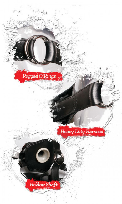 Полый страпон Extreme Hollow Strap-On чёрного цвета - 25 см. Полый страпон Extreme Hollow Strap-On чёрного цвета - 25 см.