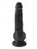 Черный фаллоимитатор с мошонкой и присоской 6" Cock with Balls - 17,8 см.