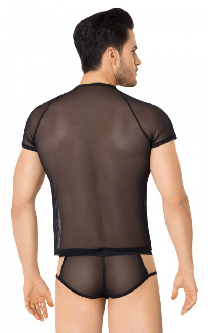 Эффектный полупрозрачный мужской комплект из сетки Эффектный полупрозрачный мужской комплект из сетки