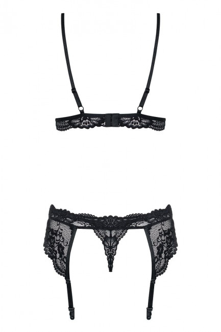 Чувственный кружевной комплект из 3 предметов Чувственный кружевной комплект из 3 предметов