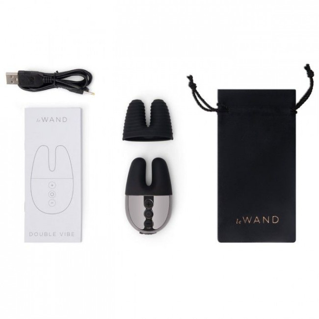 Черный вибратор с ушками Le Wand Double Vibe Черный вибратор с ушками Le Wand Double Vibe