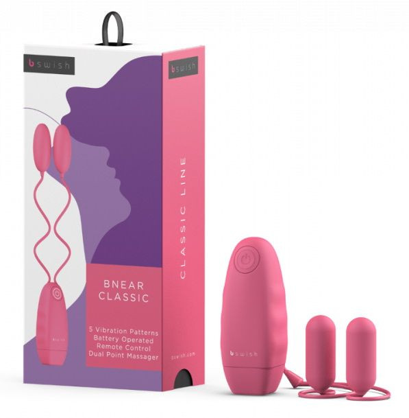 Розовые виброяйца Bnear Classic с пультом управления Розовые виброяйца Bnear Classic с пультом управления