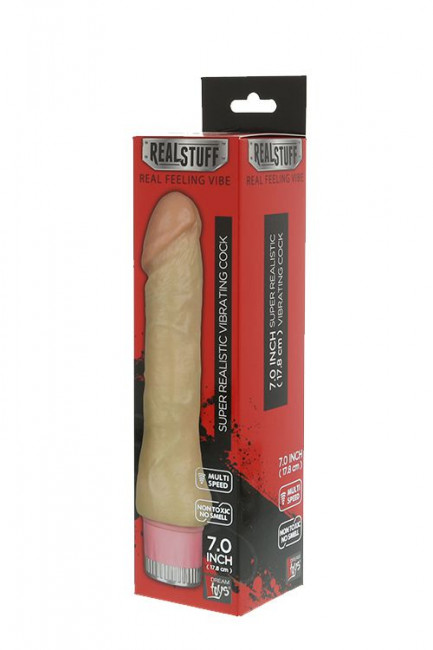 Телесный вибратор-реалистик REALSTUFF 7INCH VIBRATOR - 17,8 см. Телесный вибратор-реалистик REALSTUFF 7INCH VIBRATOR - 17,8 см.