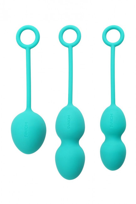 Набор зелёных вагинальных шариков Nova Ball со смещенным центром тяжести Набор зелёных вагинальных шариков Nova Ball со смещенным центром тяжести