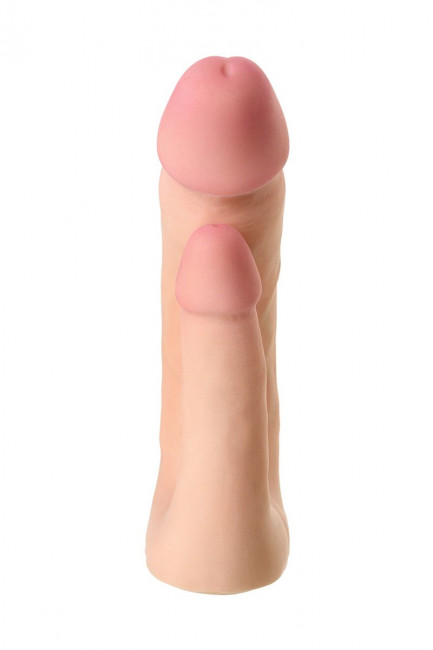 Поясной страпон с насадкой для двойного проникновения - 16 см. Поясной страпон с насадкой для двойного проникновения - 16 см.