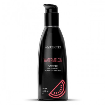 Лубрикант на водной основе с ароматом арбуза AQUA Watermelon - 60 мл.