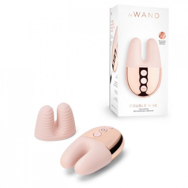 Пудровый вибратор с ушками Le Wand Double Vibe Пудровый вибратор с ушками Le Wand Double Vibe
