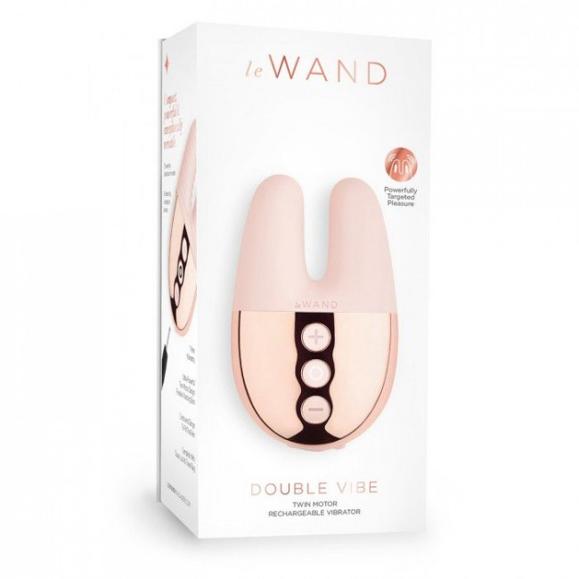 Пудровый вибратор с ушками Le Wand Double Vibe Пудровый вибратор с ушками Le Wand Double Vibe