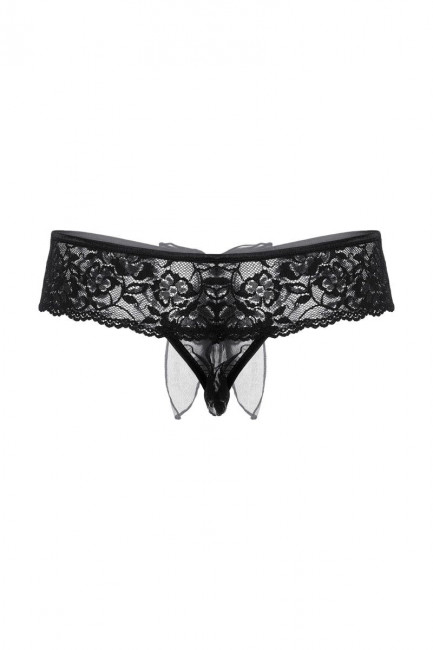 Трусики с бантиком сзади и прорезью Трусики с бантиком сзади и прорезью