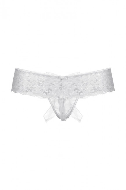 Трусики с бантиком сзади и прорезью Трусики с бантиком сзади и прорезью