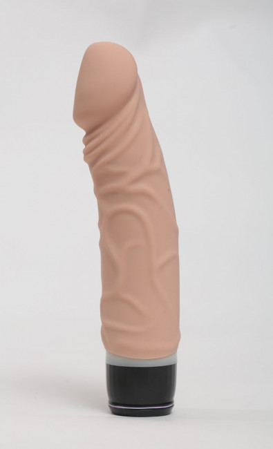 Телесный силиконовый вибратор-реалистик с 7 режимами вибрации - 19,5 см. Телесный силиконовый вибратор-реалистик с 7 режимами вибрации - 19,5 см.