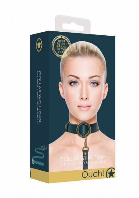 Зеленый ошейник с поводком Collar With Leash Зеленый ошейник с поводком Collar With Leash