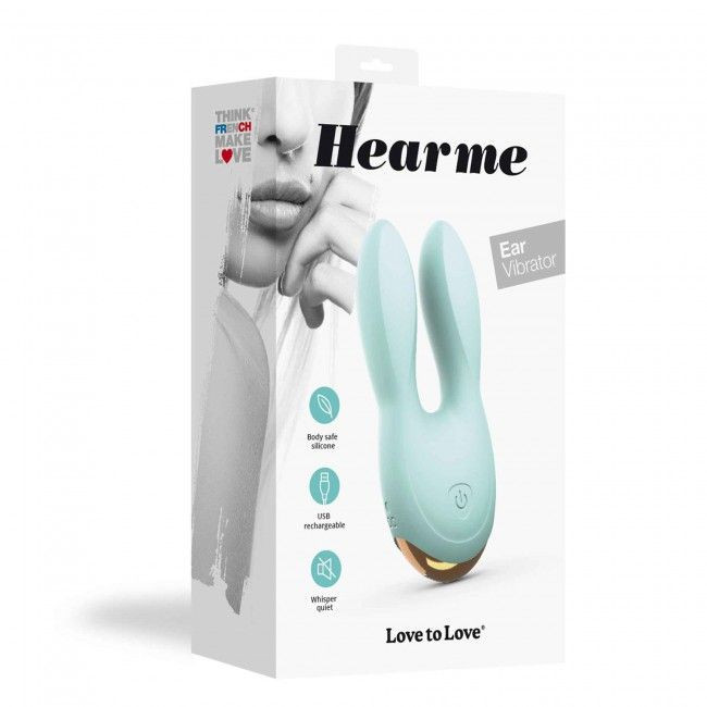 Мятный клиторальный стимулятор-зайчик Hear Me Мятный клиторальный стимулятор-зайчик Hear Me